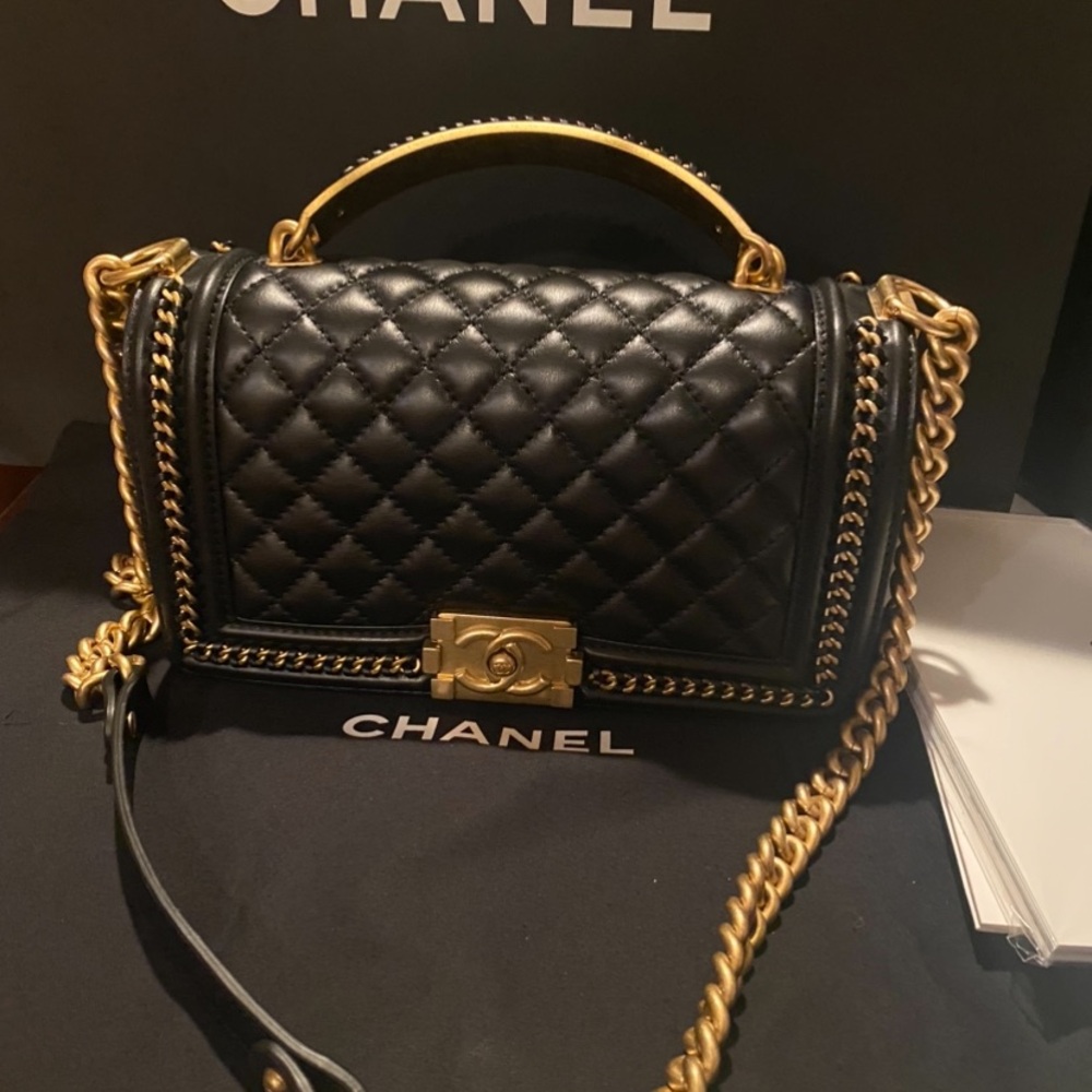Black and gold bag, Chanel, Brand New